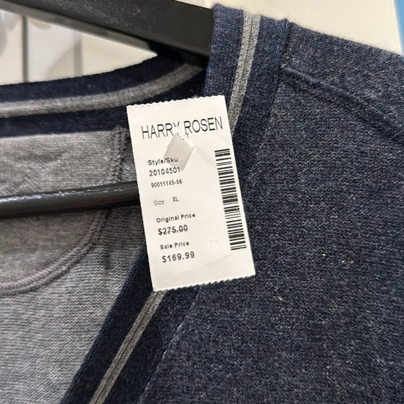 Raffi Men’s Navy Cardigan - 100% Cotton NWT - XL - Picture 7 of 7